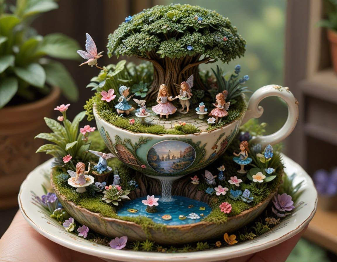Magical Fairy Tale Worlds Inside Teacups