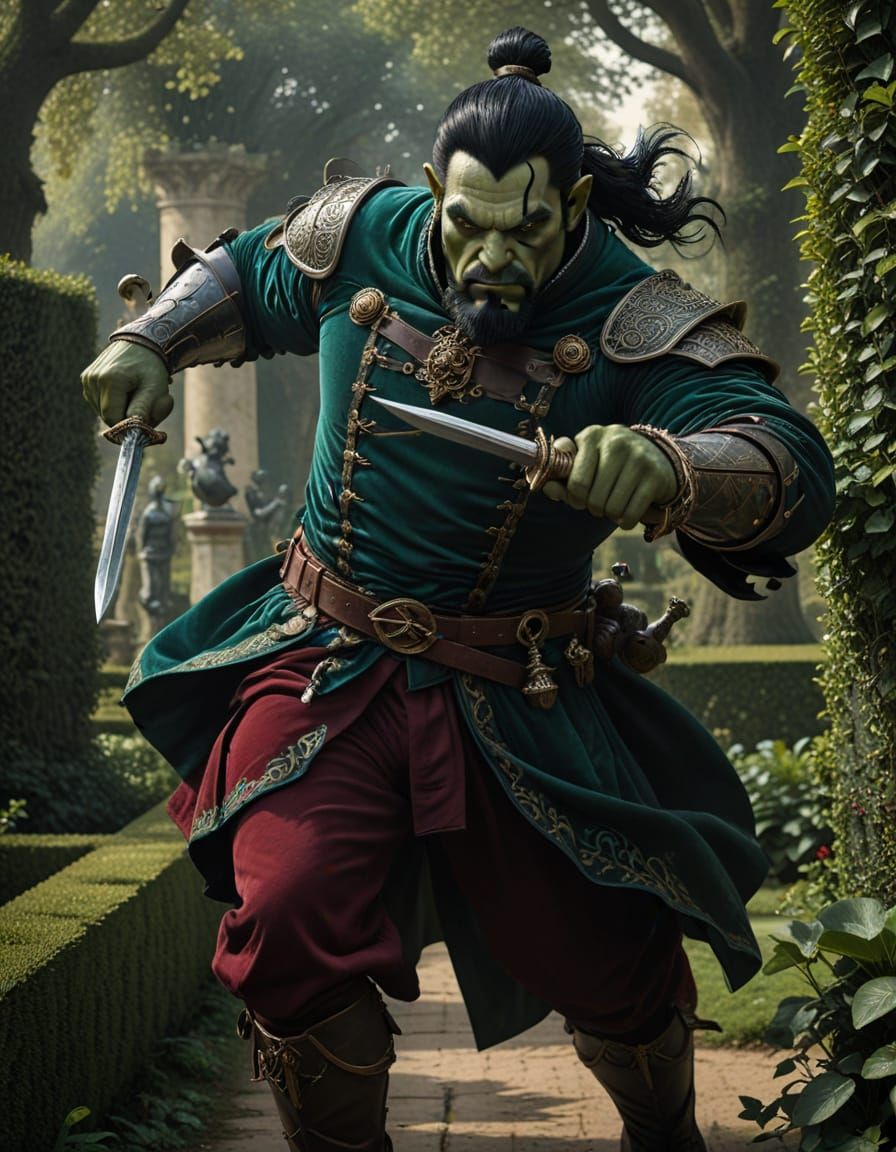 Half-Orc Duke in Maze, Donato Giancarlo Style