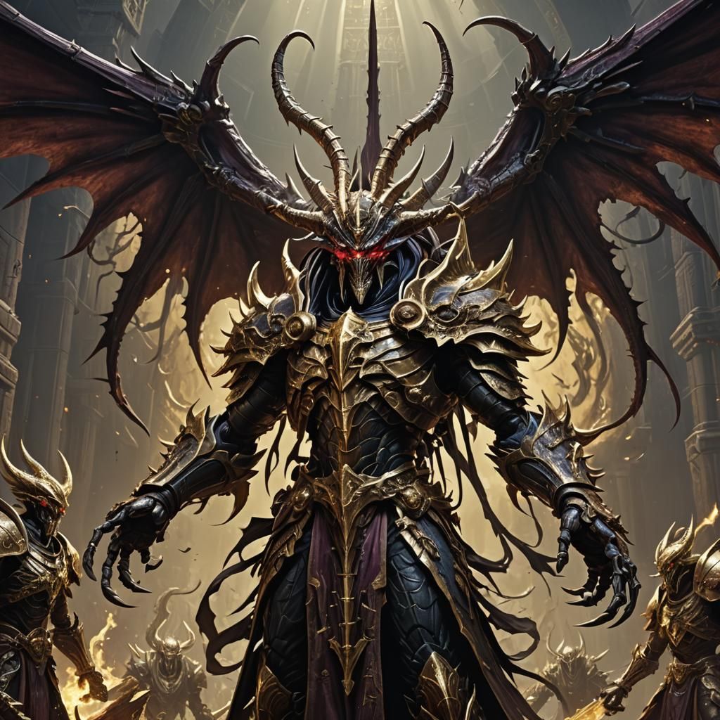 Tyranid Seraph Daedric Prince in Dark Fantasy Style