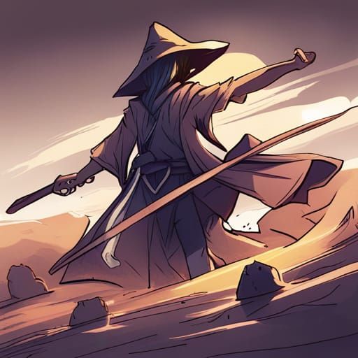 Kenku Warlock Anime Style Illustration