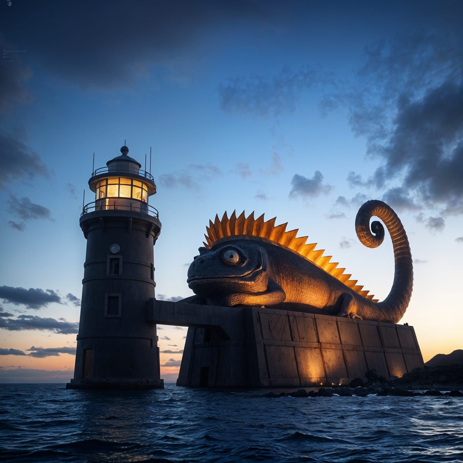 Chameleon Lighthouse: A Giant Animal Structure