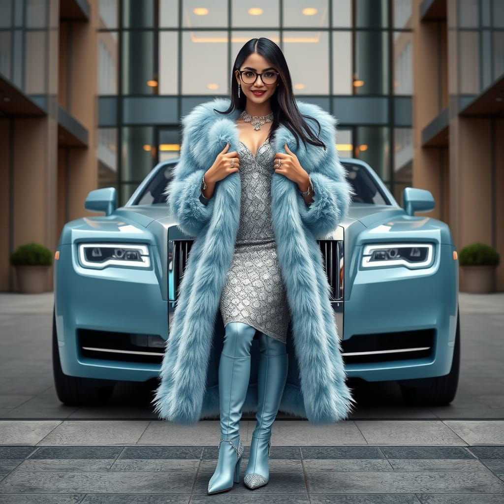 Luxurious Woman Empowered by Modern Opulence