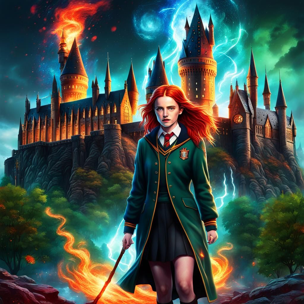 Creepy Hogwarts Figure with Cosmic Branches