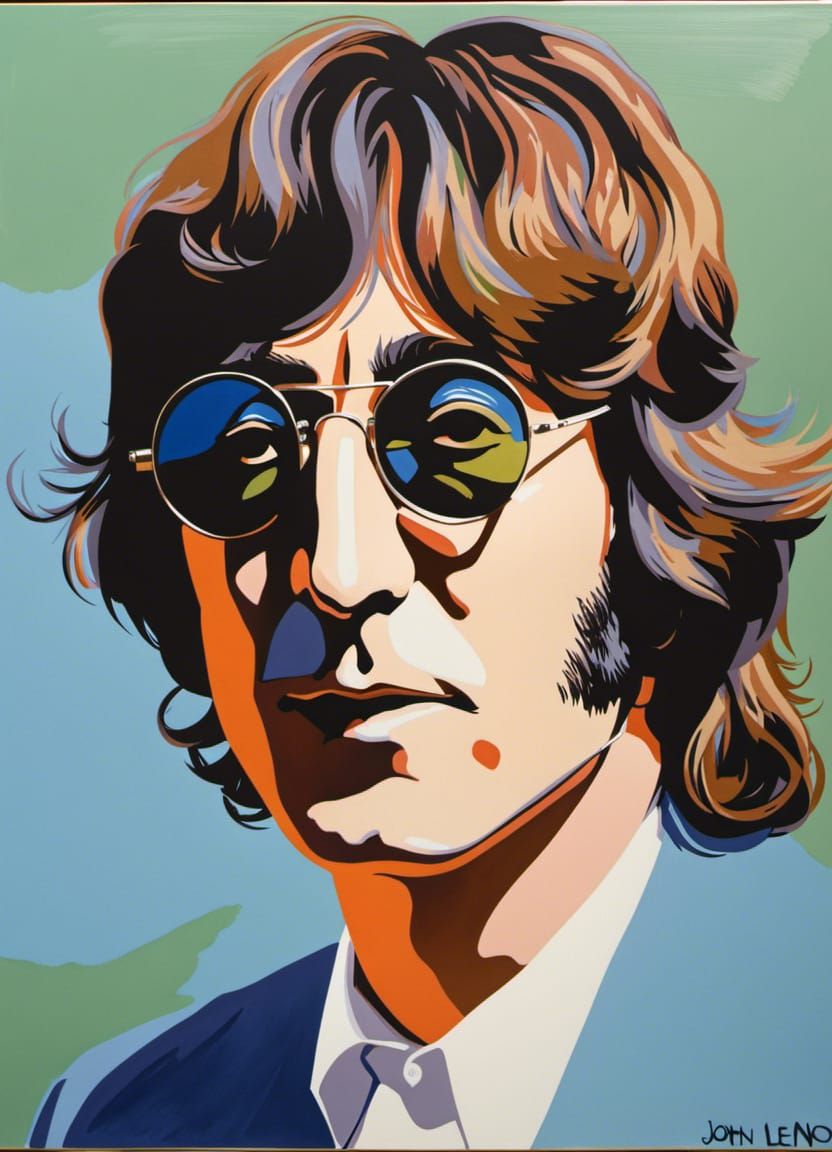 John Lennon Gouache Portrait