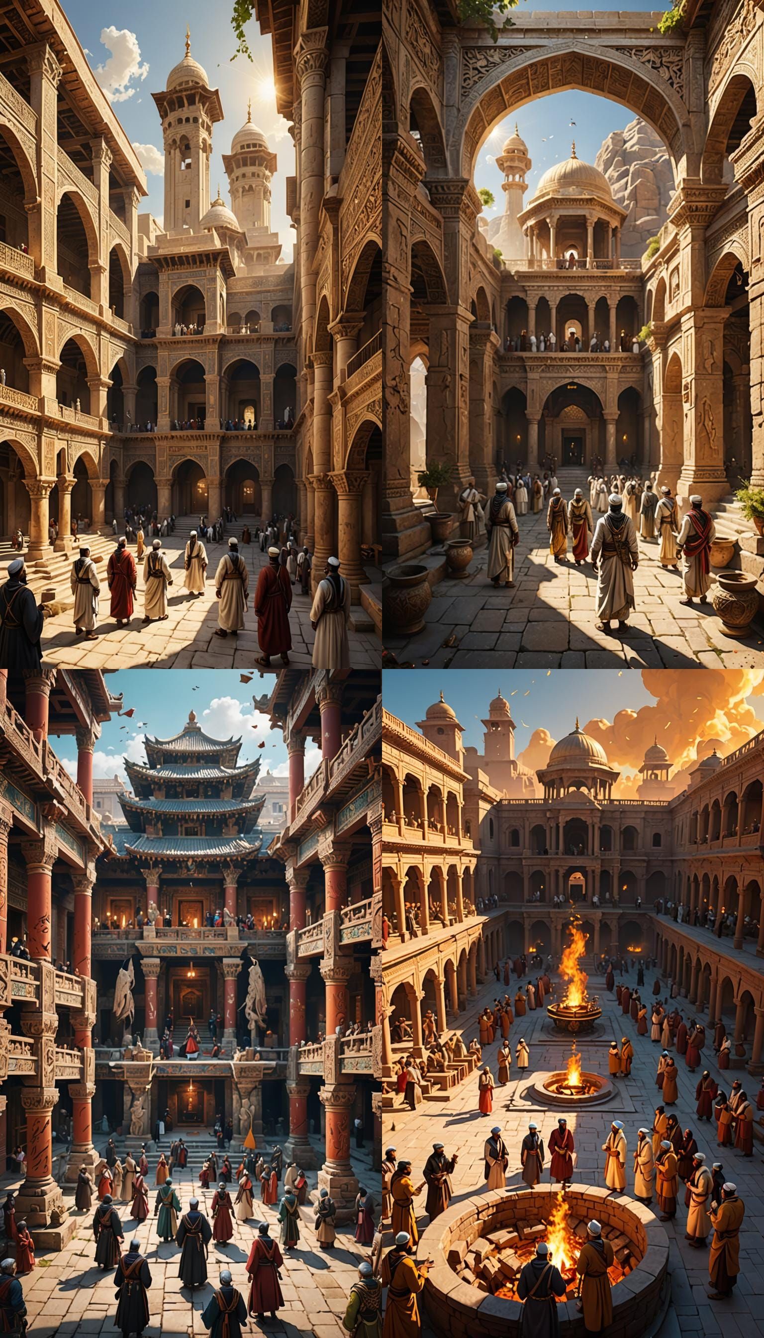 Temple in an ancient city