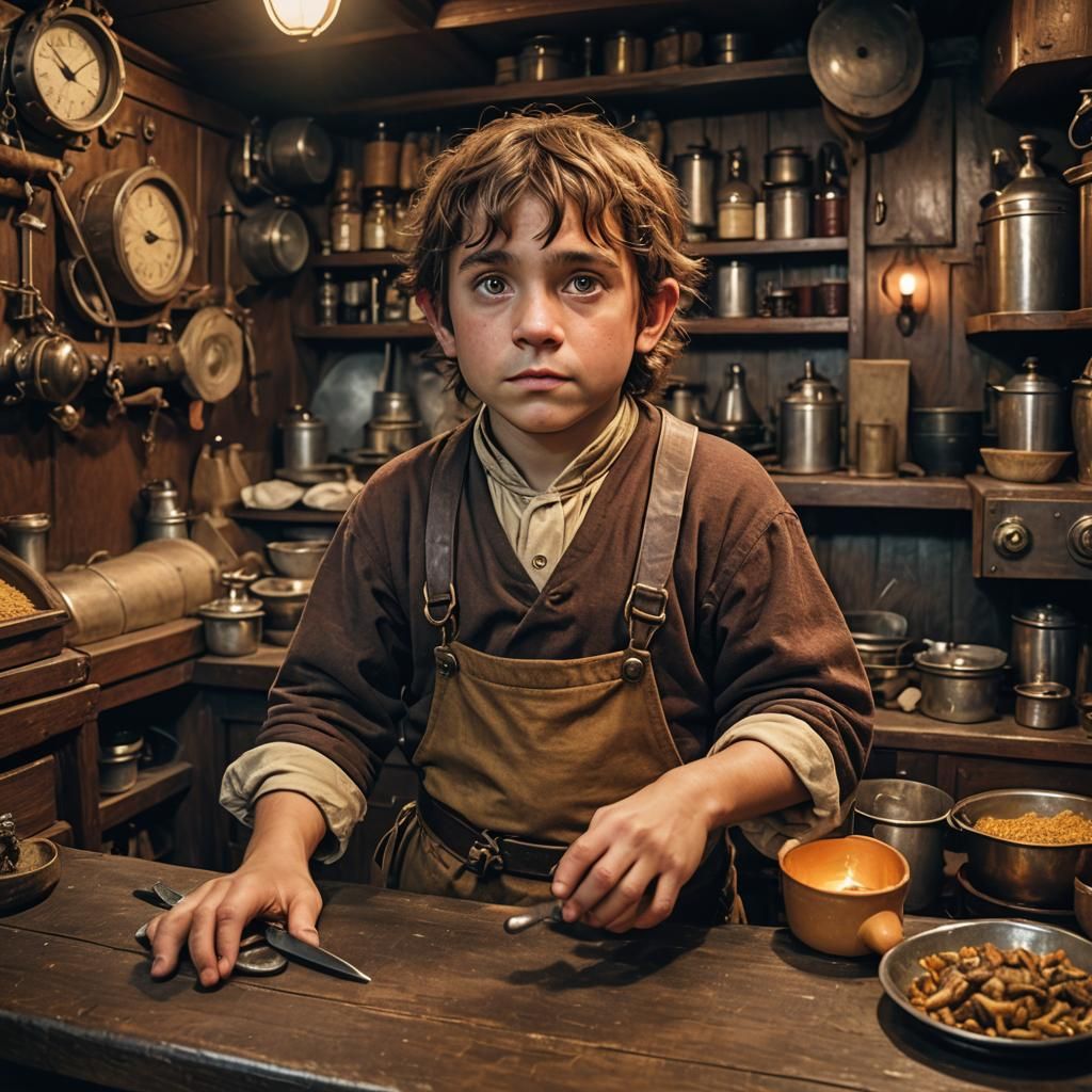Halfling Cook in Ship Galley: Cinematic Still