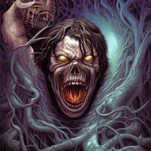 Screaming Dead Man in Grave: Comic Book Horror