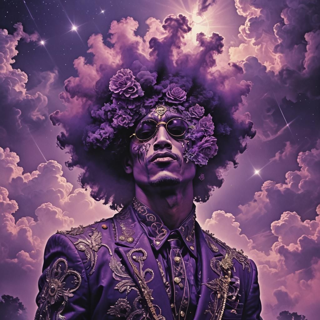 Electric Dreamscape in Vibrant Purple Haze