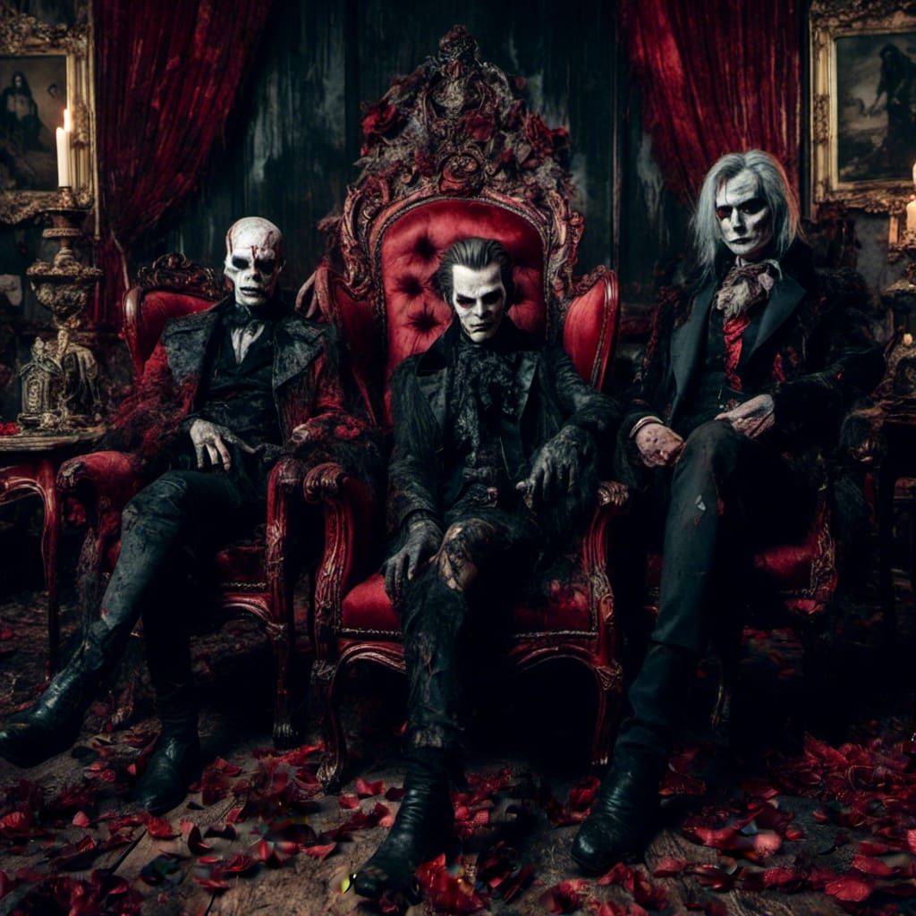 Vampire Royalty and Companions in Macabre Style