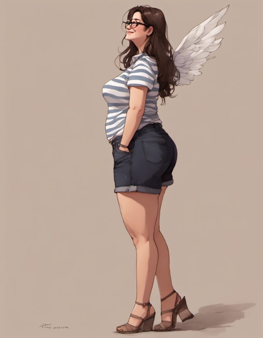 Side view of angel.