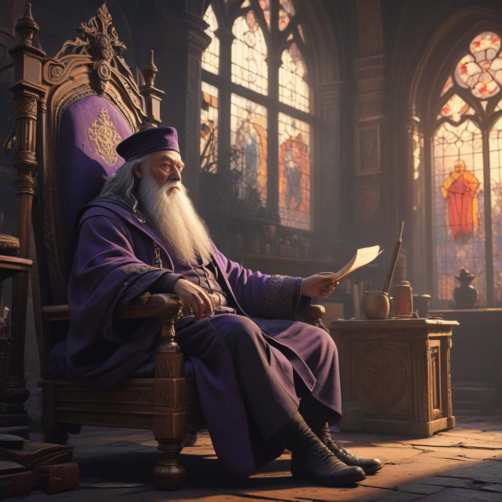 Magical Professor in Ornate Regalia