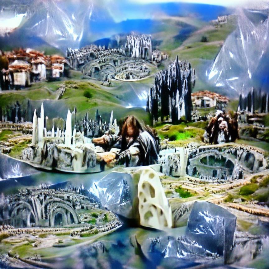 Gondor Inspired Marble City in Film Style