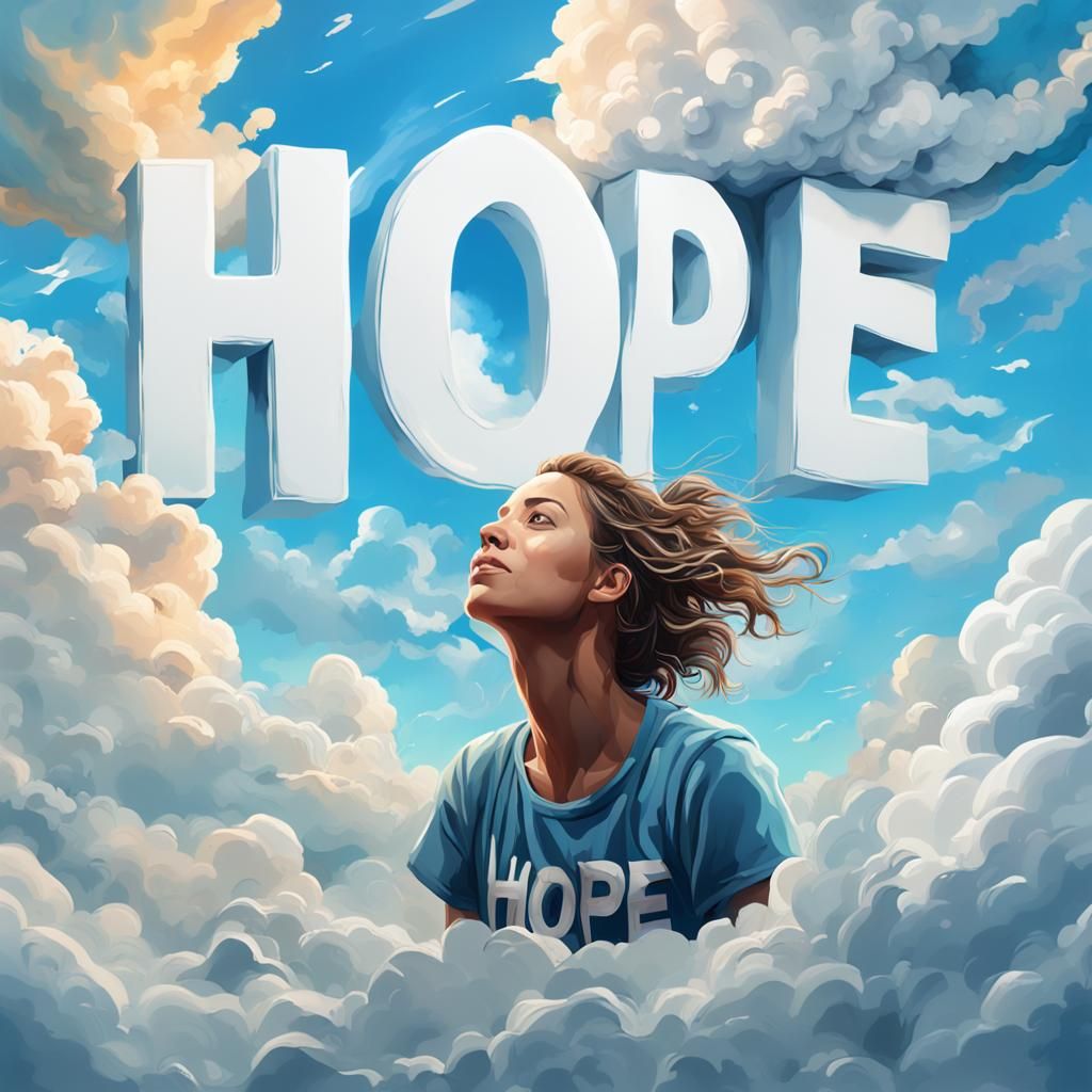 Hope Floats: A Hyperrealistic Sky-High Message