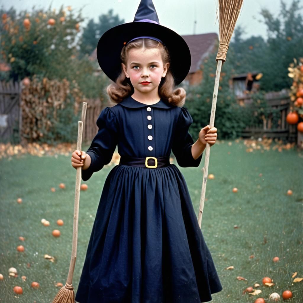 Vintage Child Witch from the 1950s