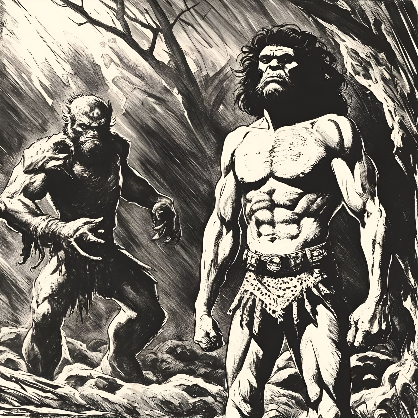 Unfrozen Caveman Meets Captain Future EC Comics Cover