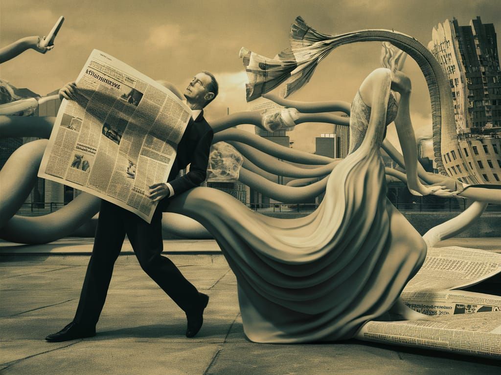 Surreal Elastic Reality: A Conceptual AI Image