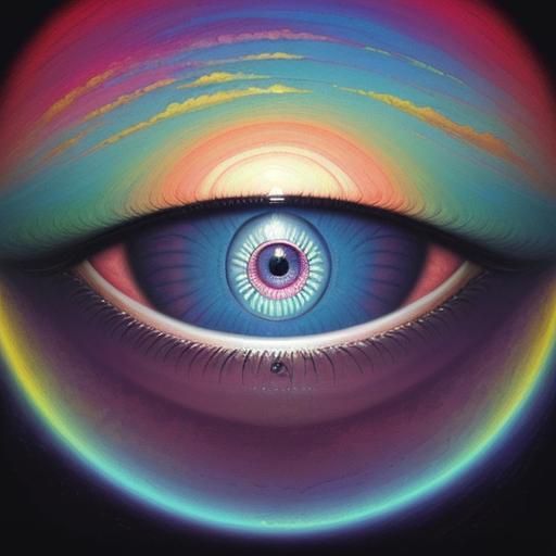 The all seeing eye the happy eye.Bright and shining since on...
