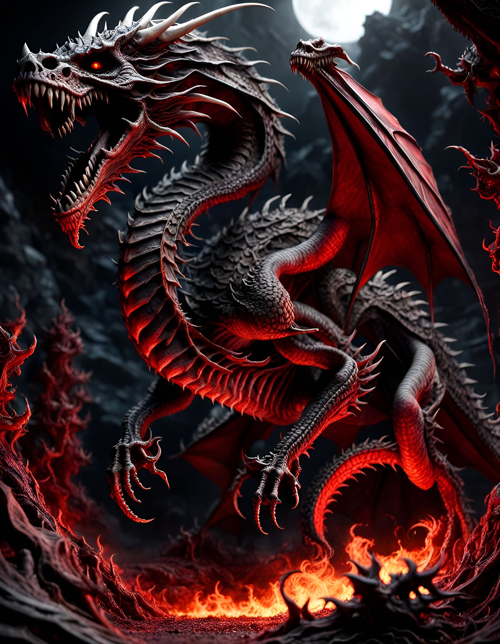 Demon Dragon guardian of hell🔥