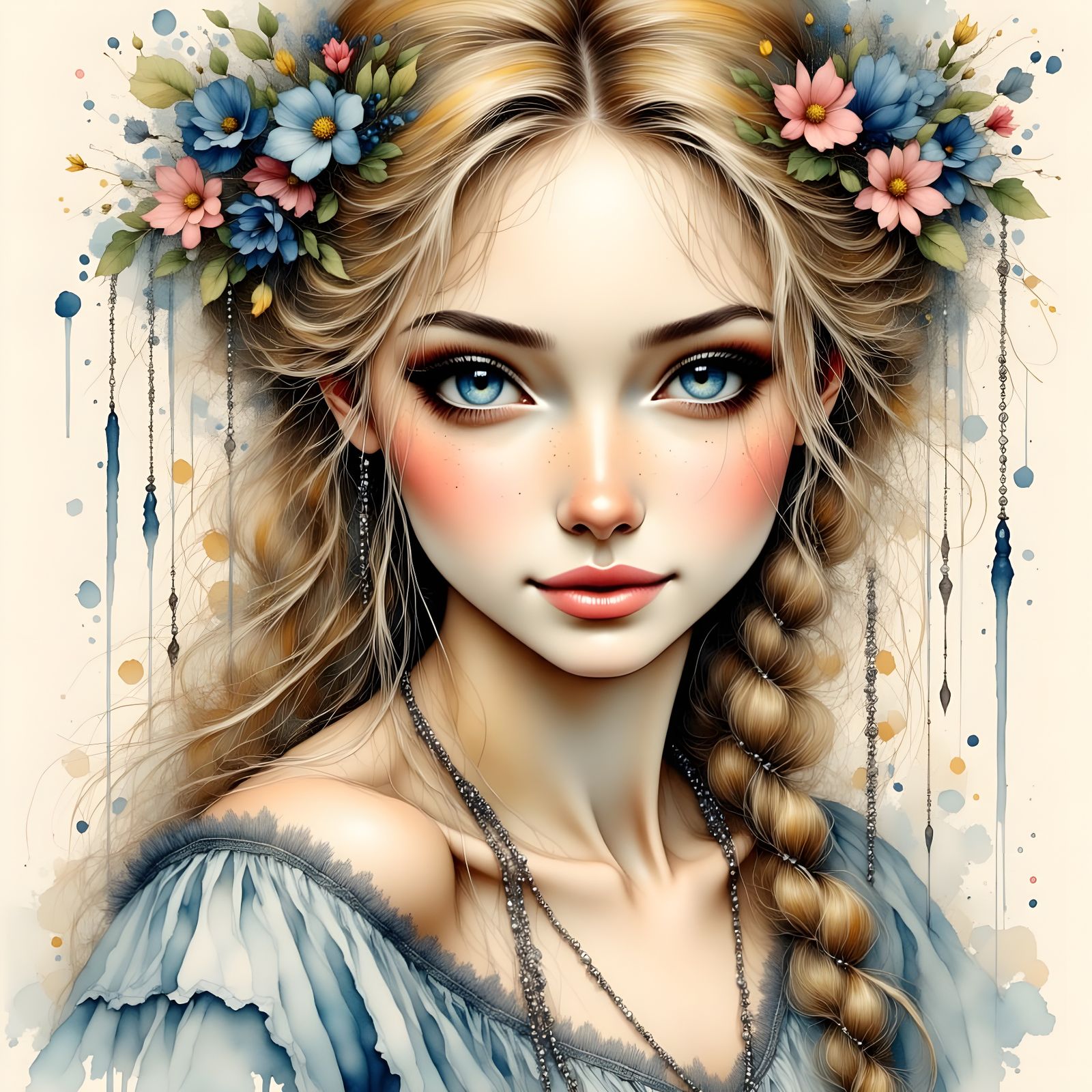 Goddess of Golden Braids and Heart