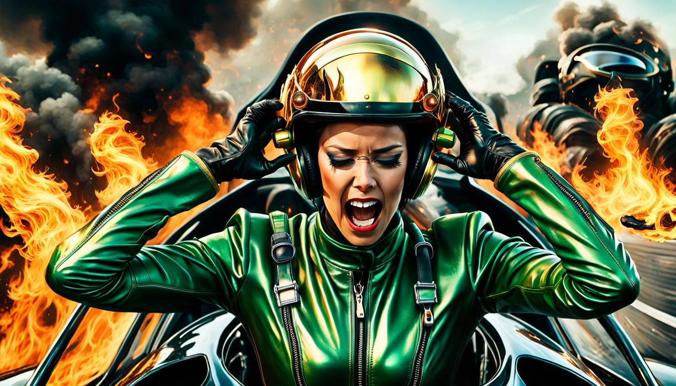 Burning Fear: A Futuristic Sci-Fi Scene