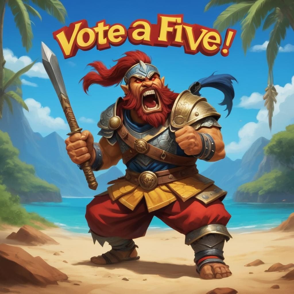 Warrior Promoting Political Message