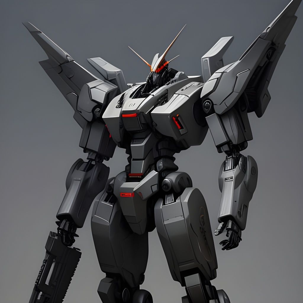 Robotic Warrior in Futuristic Landscape