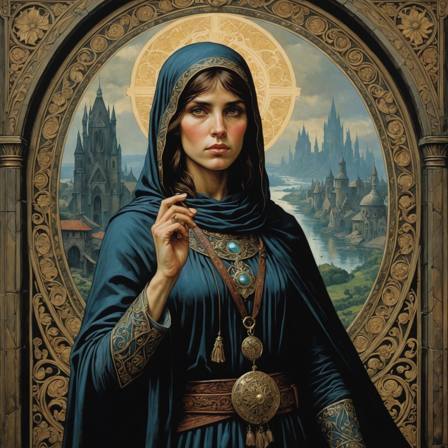 Grimdark Scene in Multiple Artistic Styles