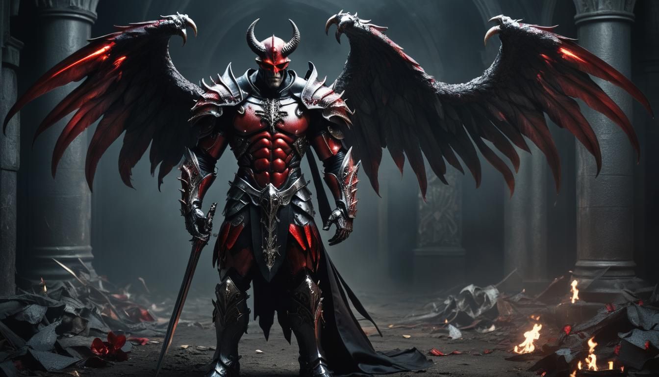 Surreal Demon Portrait in Dark Fantasy Art Style