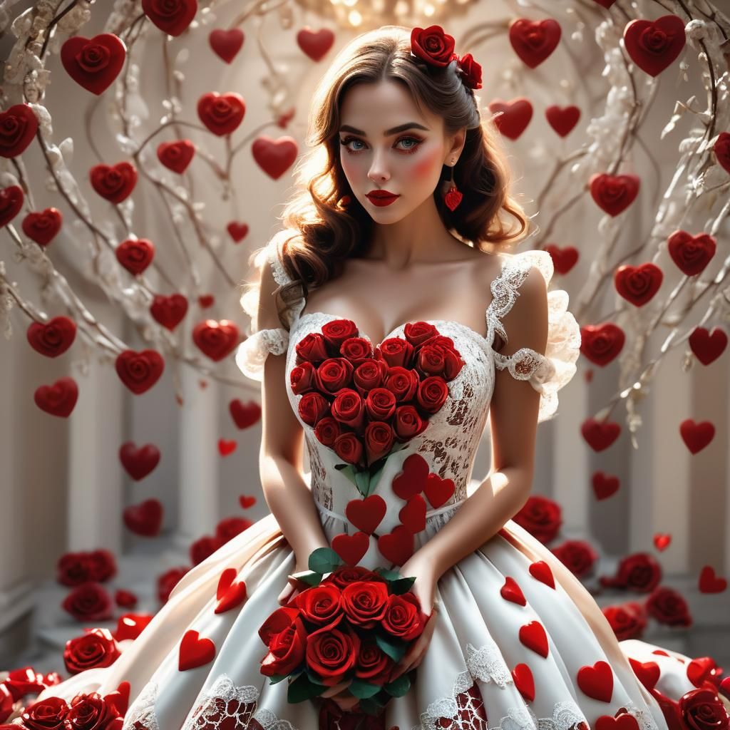 Heart-Shaped Chocolate Character in Digital Painting