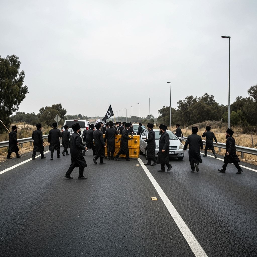 Haredi Protesters Block Highway 6 in Gritty Documentary Styl...
