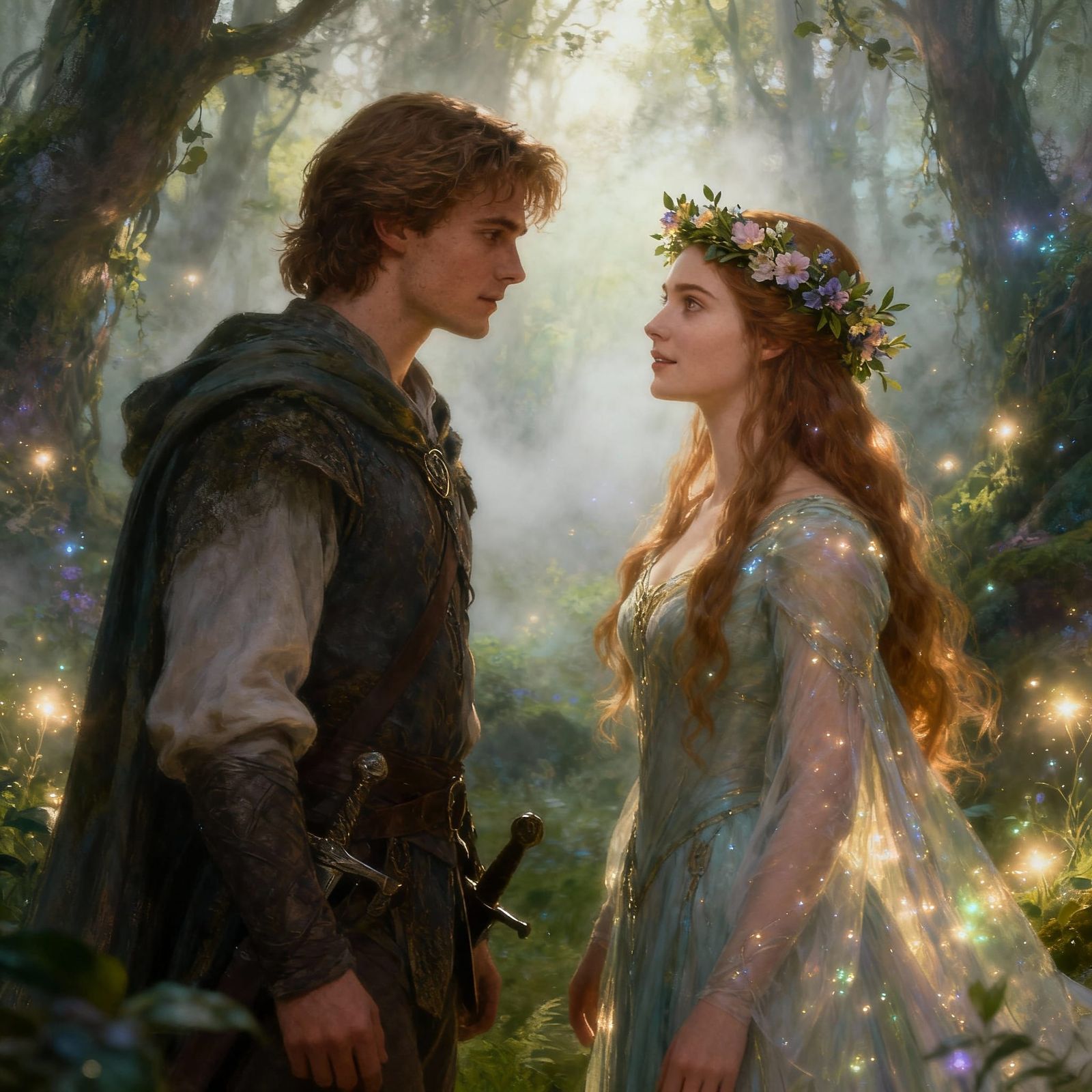 Ethereal Forest Meeting of Luthien and Beren