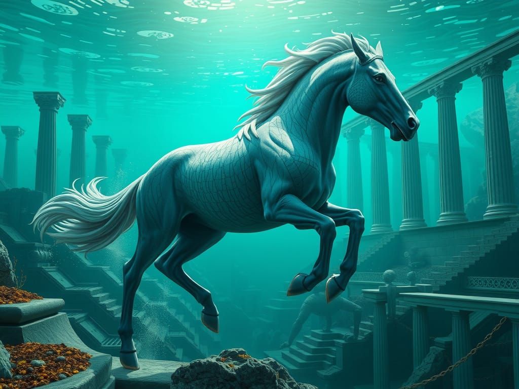 Majestic Hippocampus in Sunken Atlantis