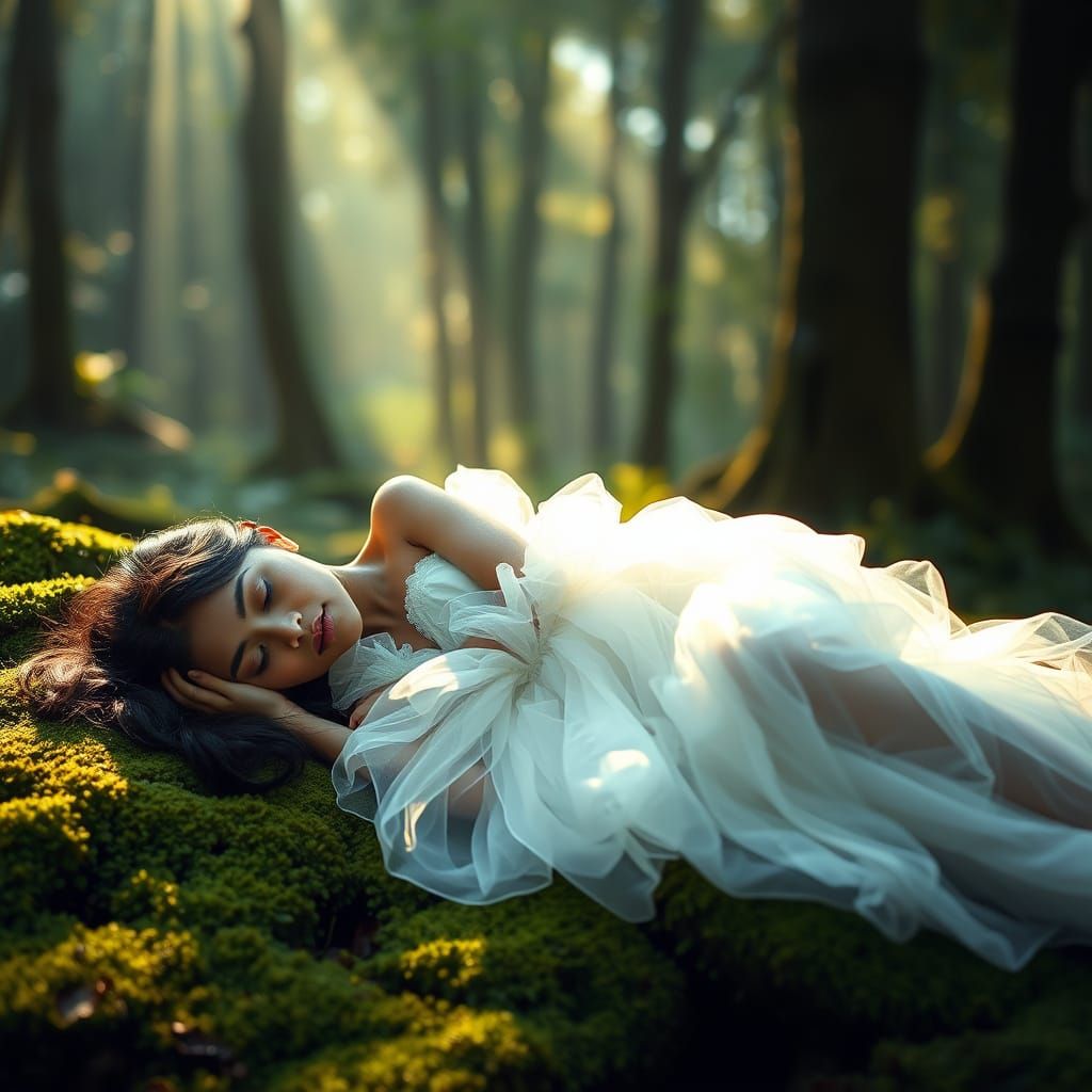 Enchanted Forest Goddess in Whimsical Ballerina Pose