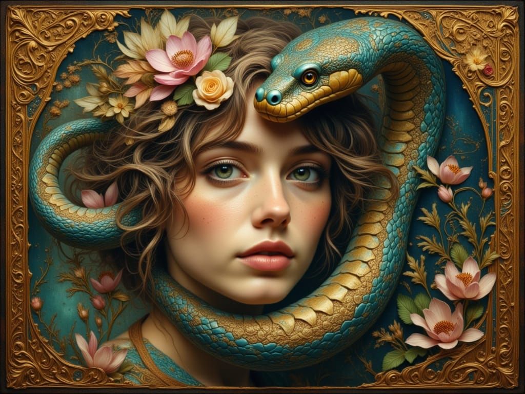 Snake Helix Concept Art with Dynamic Lighting