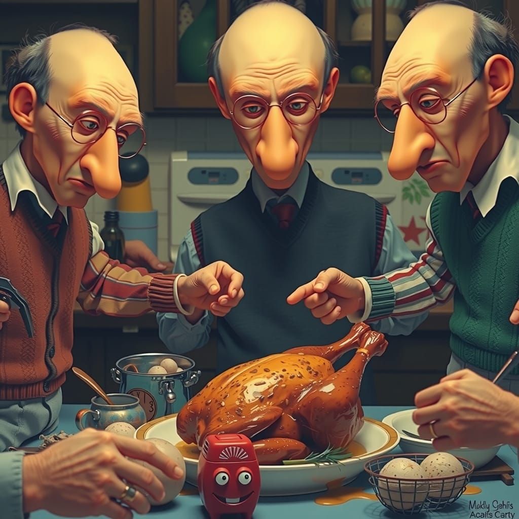 Muppet Adults Feast in 1970s Satirical Style