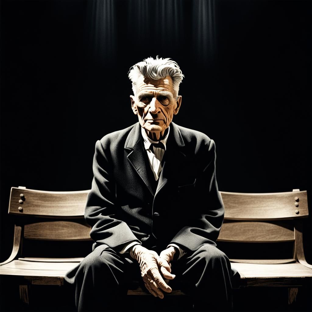 Samuel Beckett guiding rehearsal
