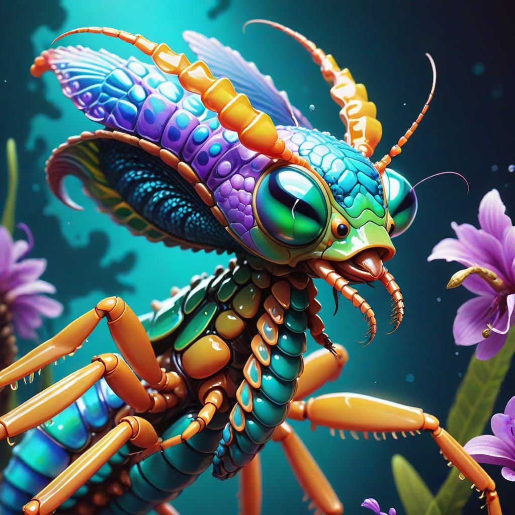 Iridescent Aliens on an Exoplanet