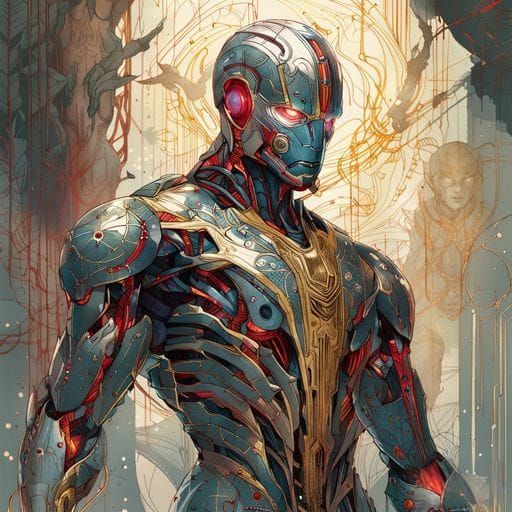 Minimalist Ultron Character Design