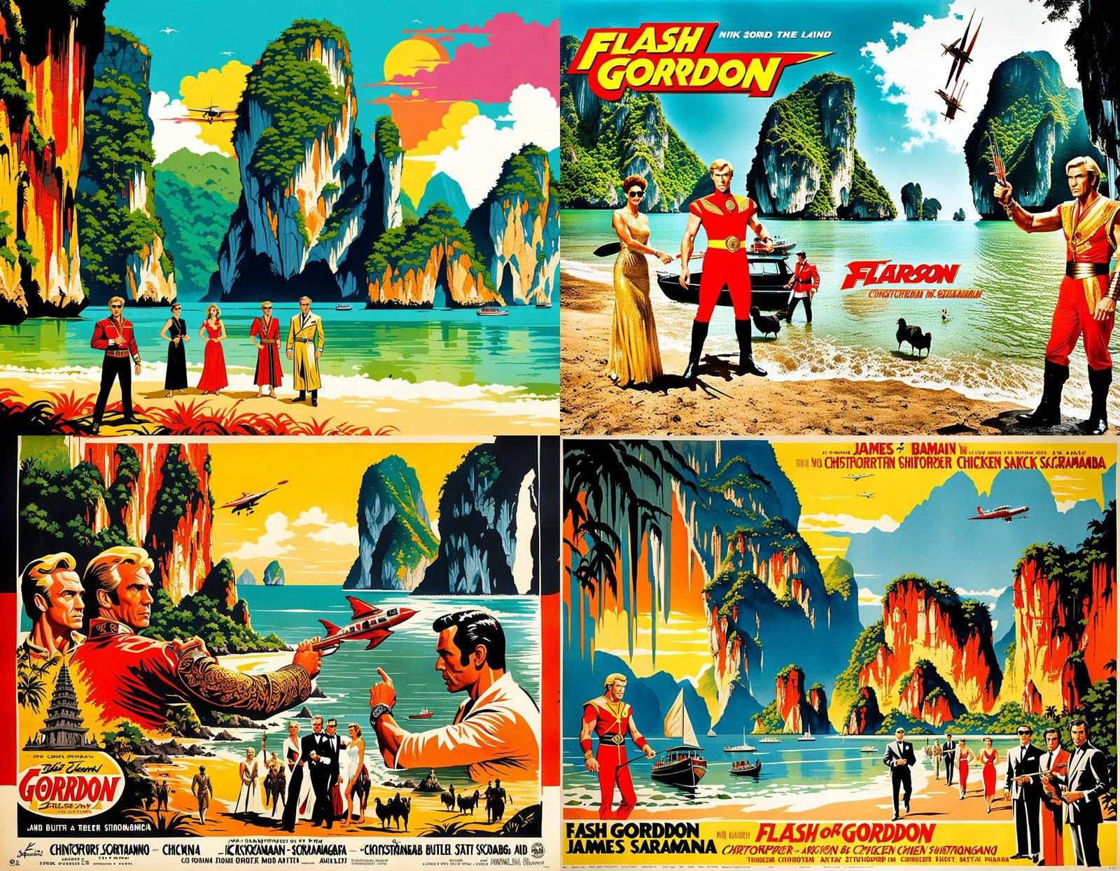 Flash Gordon's Thai Adventure: A Retro Movie Poster