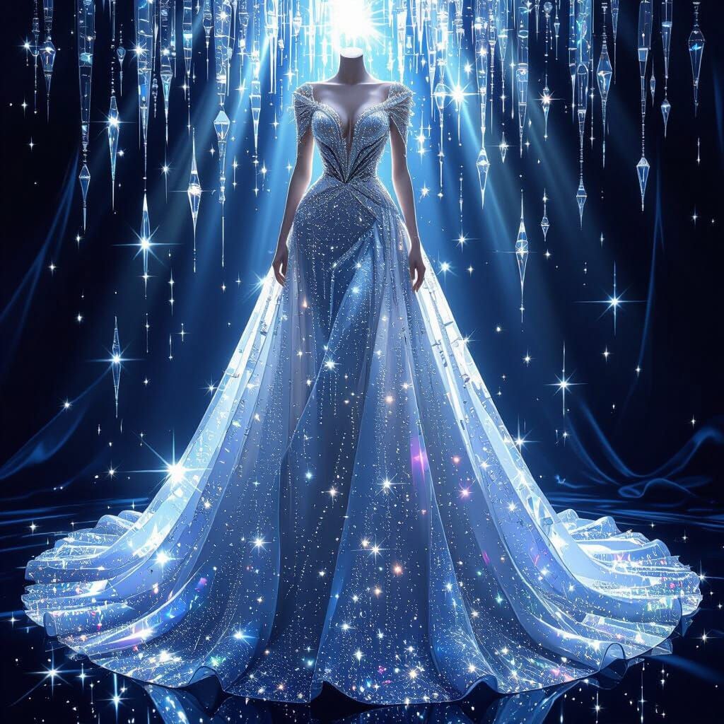 Dazzling Diamond Haute Couture Gown