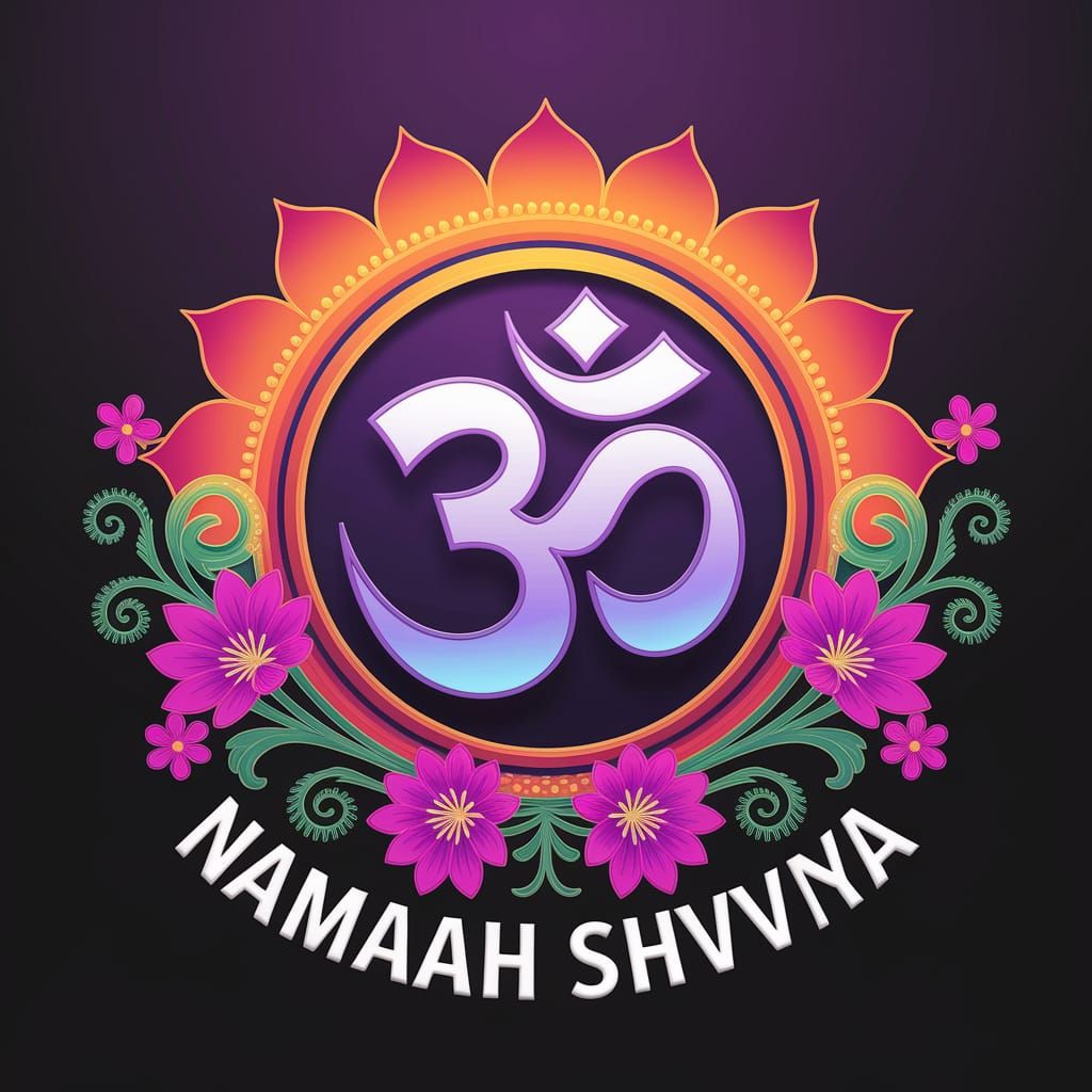 Radiant Om Symbol in 3D Embossed Style