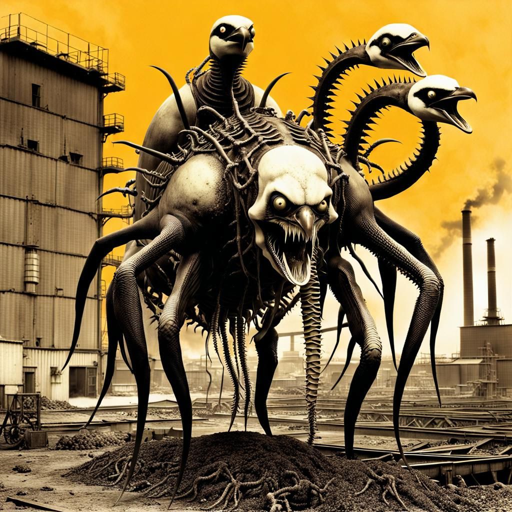 Repulsive Undead Abomination in Derelict Penguin Factory