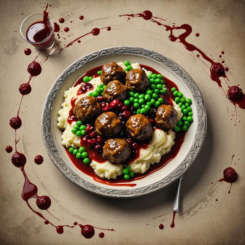 Swedish Meatballs: 3D Render of Nordic Cuisine