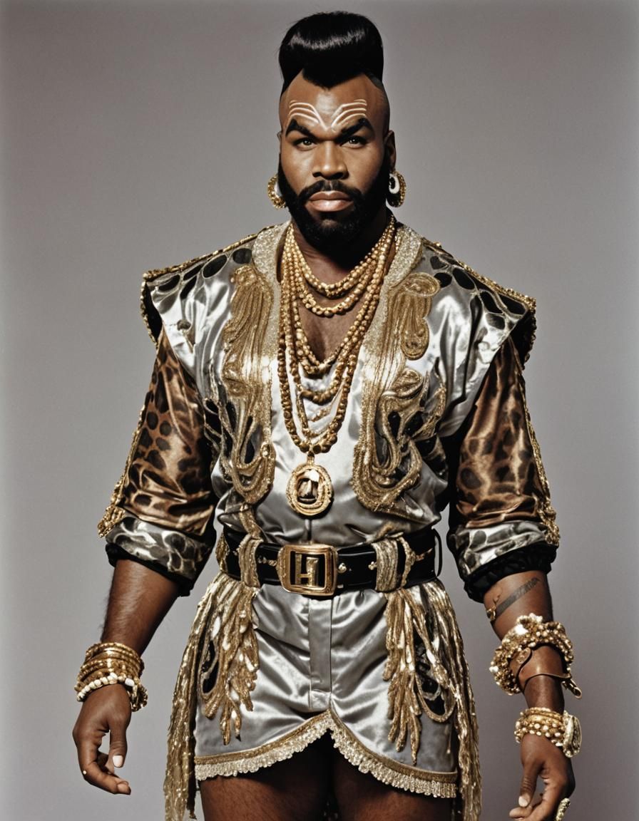 Mr. T Dressed in Drag