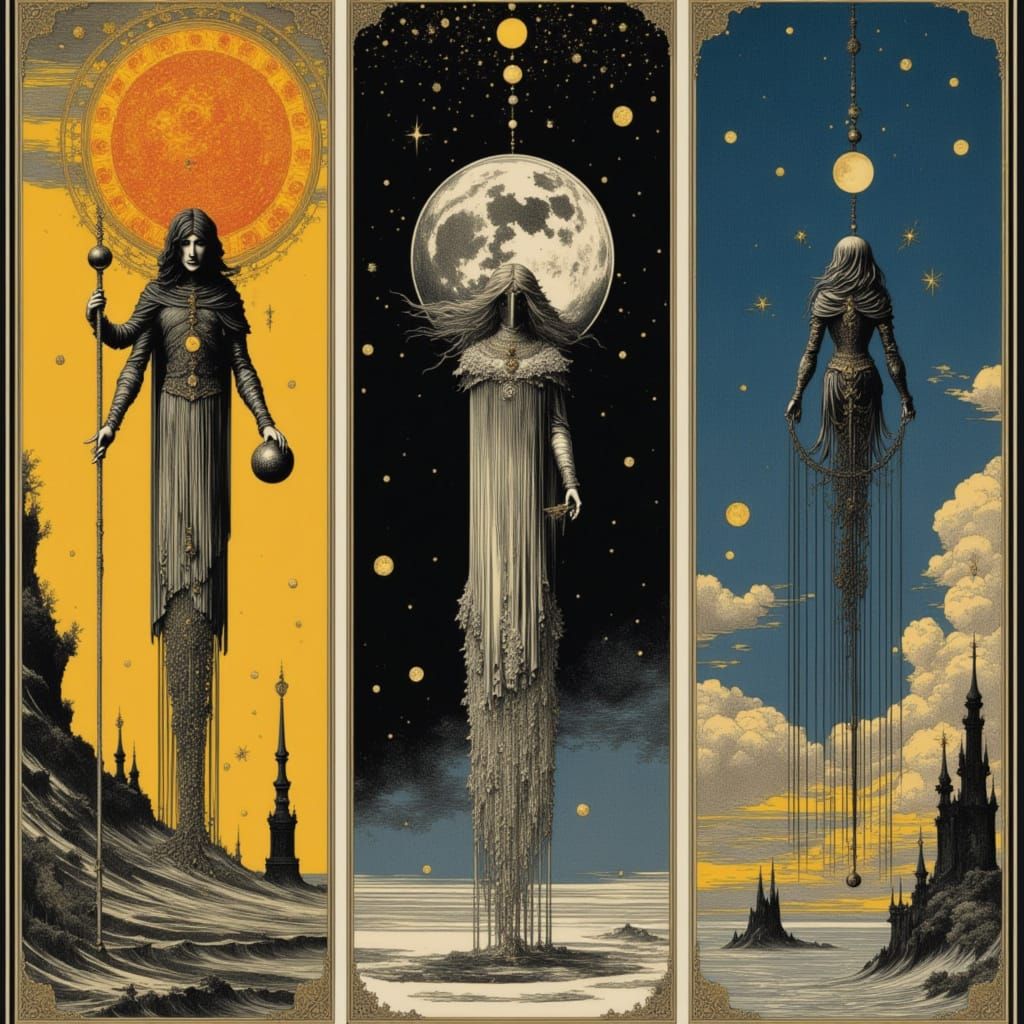 Mystical Tarot Spread: Sun, Moon, and Stars