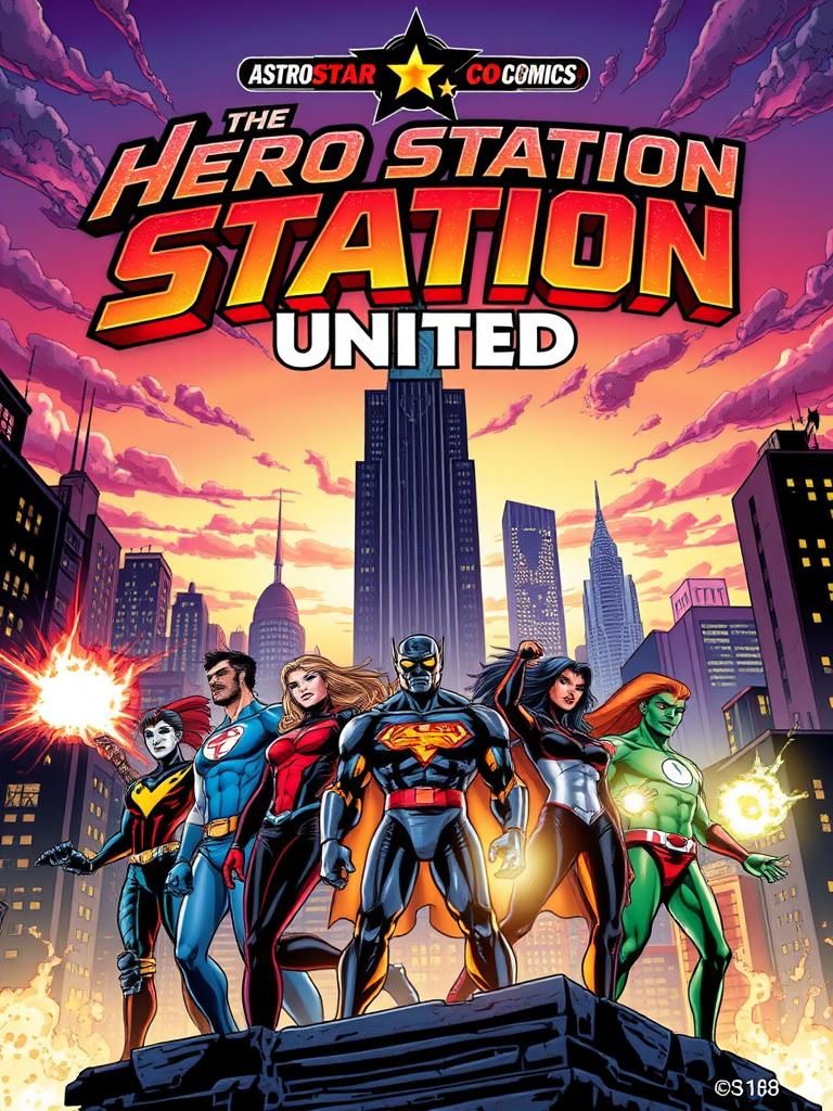 Hero Station Team Unite in Comic Book Art