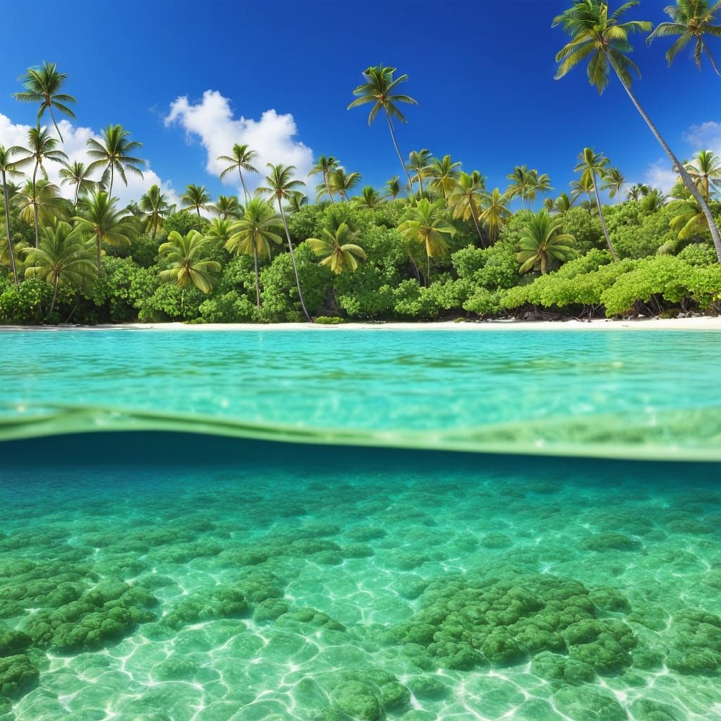 Lime Cocktail on Hawaiian Beach