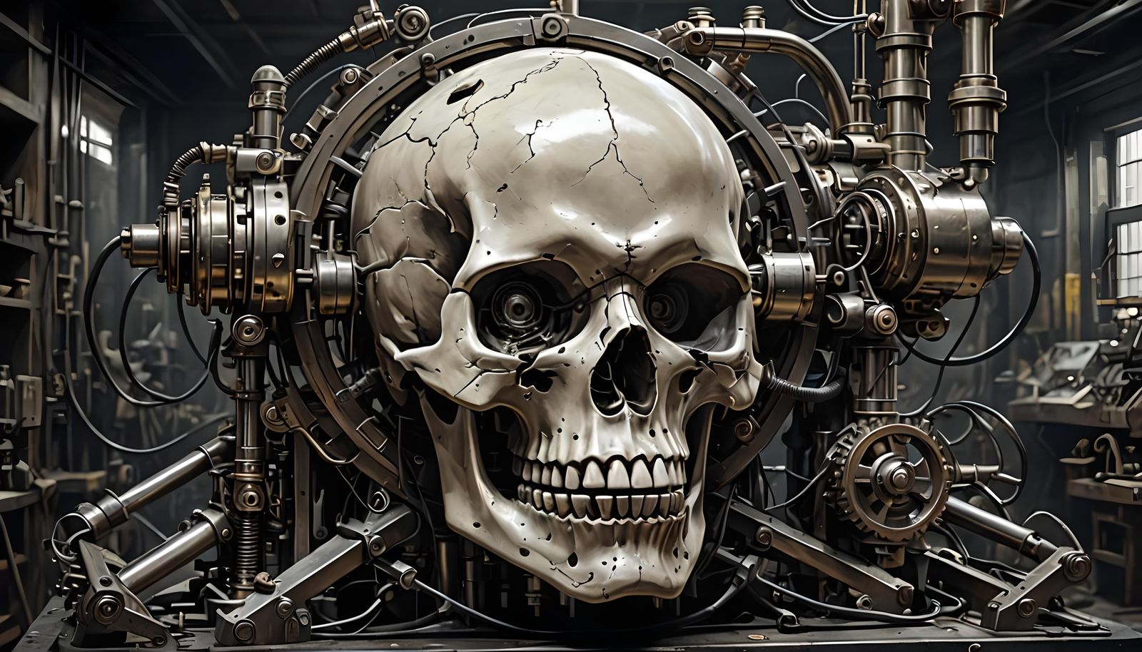 The Skull Machine: AI Generated Image