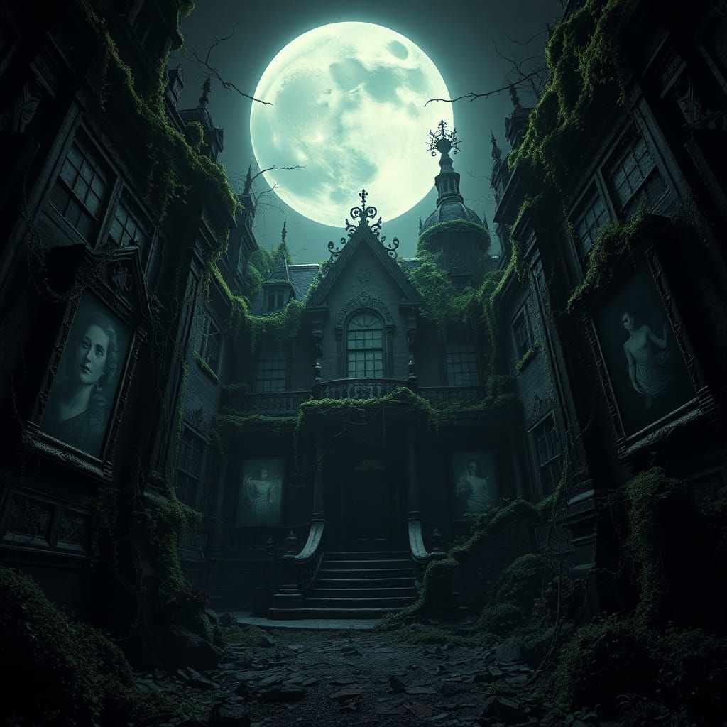 Abandoned Victorian Mansion in Haunting Baroque Style