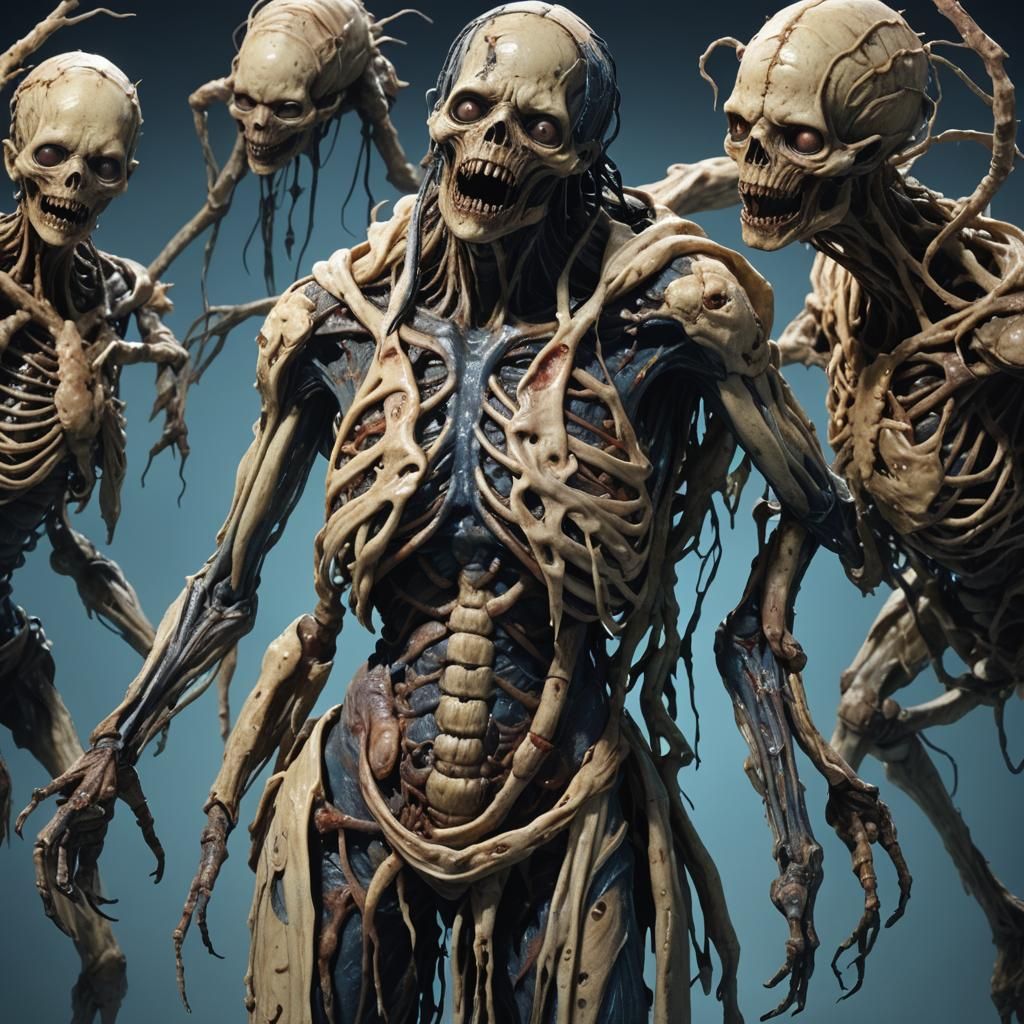 Disturbing Two-Headed Wet Nurse in Anime Style